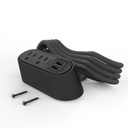 Wiremold Desktop Power Center Series - Power Center Slim 2 - 6ft Cord - Black