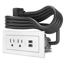 Legrand Furniture Power 2-Outlet with USB-A Unit -10' Cord- White