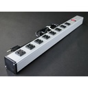 Wiremold Plug-In Outlet Center Unit / 120V/15A/24" Long/8 O/L /Lighted Switch/6' Cord