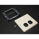 Wiremold 4047 Two-Gang Cover One Duplex Receptacle Fitting
