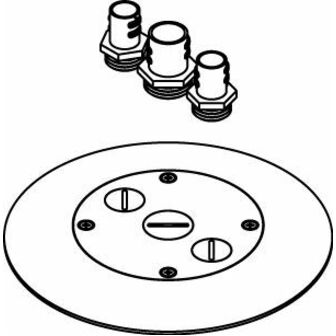 Wiremold RC7CFFTC Multi-Service Poke-Thru Finish Flange Conduit Adapter Assembly