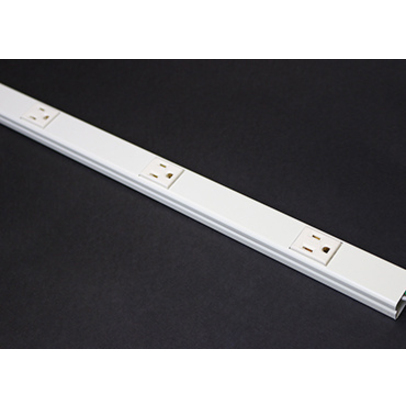 Wiremold Plugmold Hard-Wired Multi-Outlet Strip, Ivory