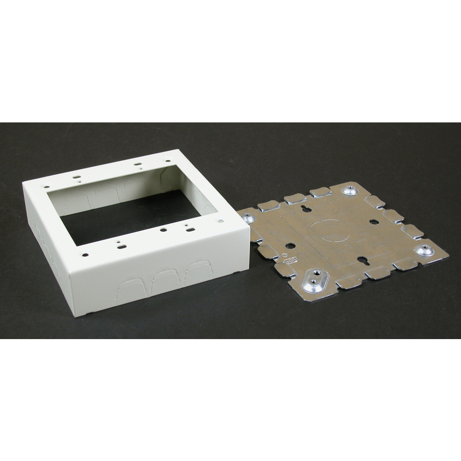 Wiremold 500/700 Series Two-Gang Switch and Receptacle Box Fitting, Ivory