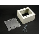 Wiremold 500/700 Series Two-Gang Deep Switch and Receptacle Box Fitting, Ivory
