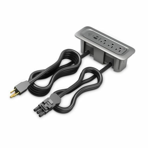 Wiremold ModPower Series - Primary Unit In Surface - 10ft Cord - Magnesium
