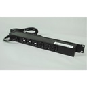 Wiremold Rack Mount 120V/20A/6 Rear O/L /Lighted Switch/15' Cord