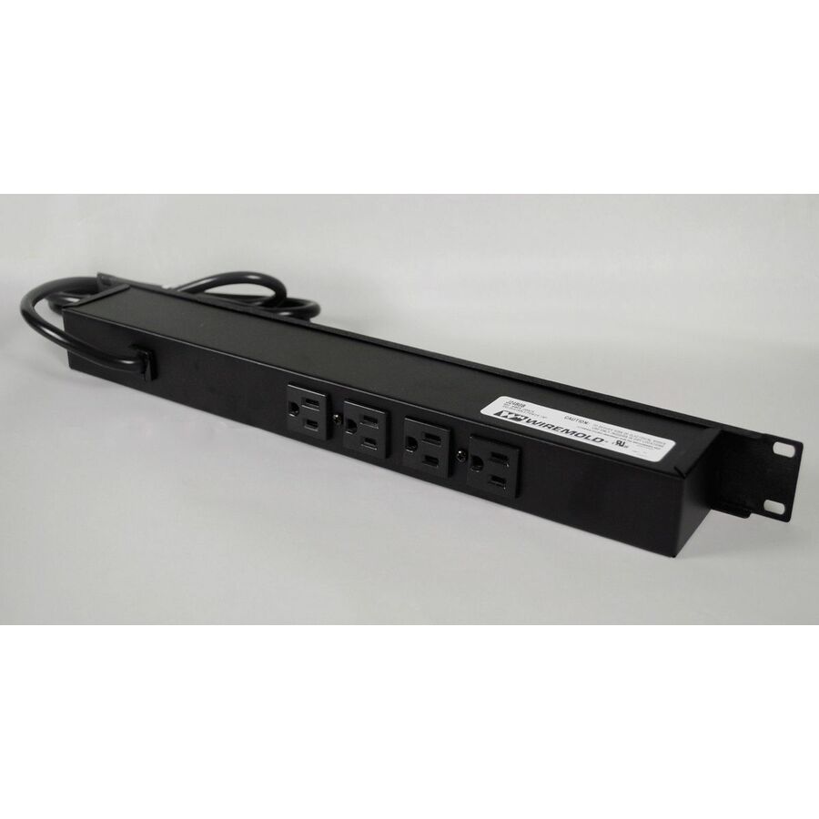 Wiremold Rack Mounted 120V-15A Power Distribution Unit - 1.5ft Cord