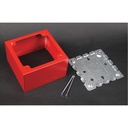 Wiremold Mounting Box for Alarm System - Red