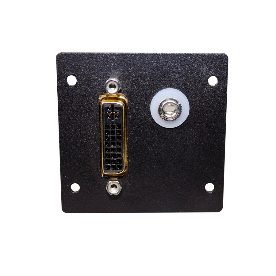 Wiremold DVI F/F Barrel with 3.5mm Stereo with Solder Tabs