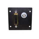 Wiremold DVI F/F Barrel with 3.5mm Stereo with Solder Tabs