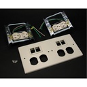 Wiremold 4047 Four-Gang Cover With Two TracJack Mini Adapters