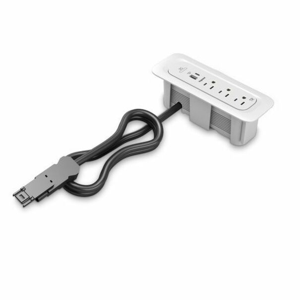 Wiremold ModPower Series - End Unit In Surface - 3ft Cord - White