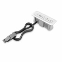 Wiremold ModPower Series - End Unit In Surface - 3ft Cord - White