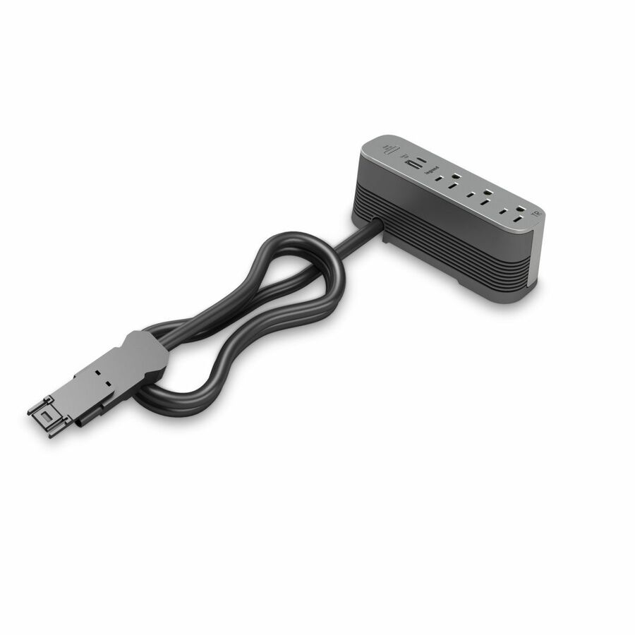 Wiremold ModPower Series - End Unit with On Surface - 3ft Cord - Magnesium