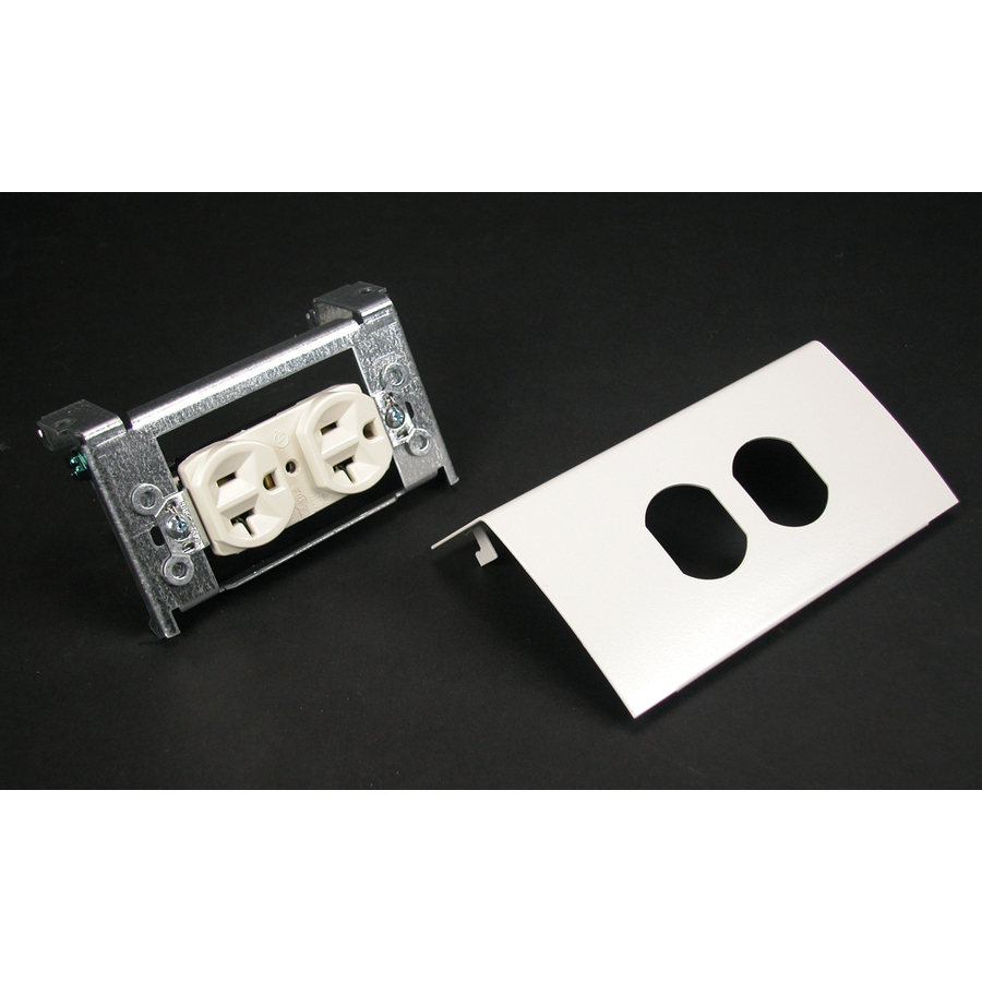 Wiremold DS4000 Single Channel Duplex Device Plate Fitting with One Duplex Installed