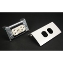 Wiremold DS4000 Single Channel Duplex Device Plate Fitting with One Duplex Installed