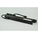 Wiremold Rack Mount 120V/20A/6 Rear O/L /15' Cord