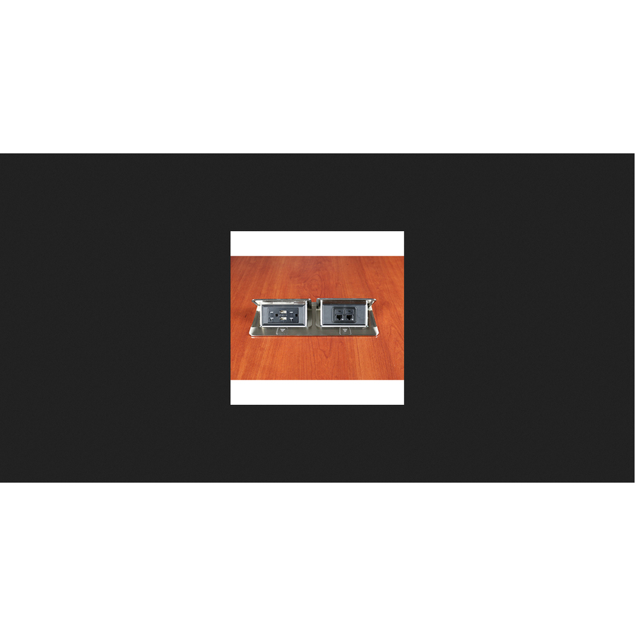 Wiremold Cord Ended deQuorum Dual Flip-Up Unit with USB