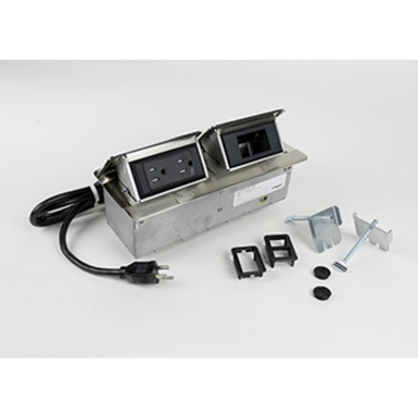 Wiremold Cord Ended deQuorum Dual Flip-Up Unit