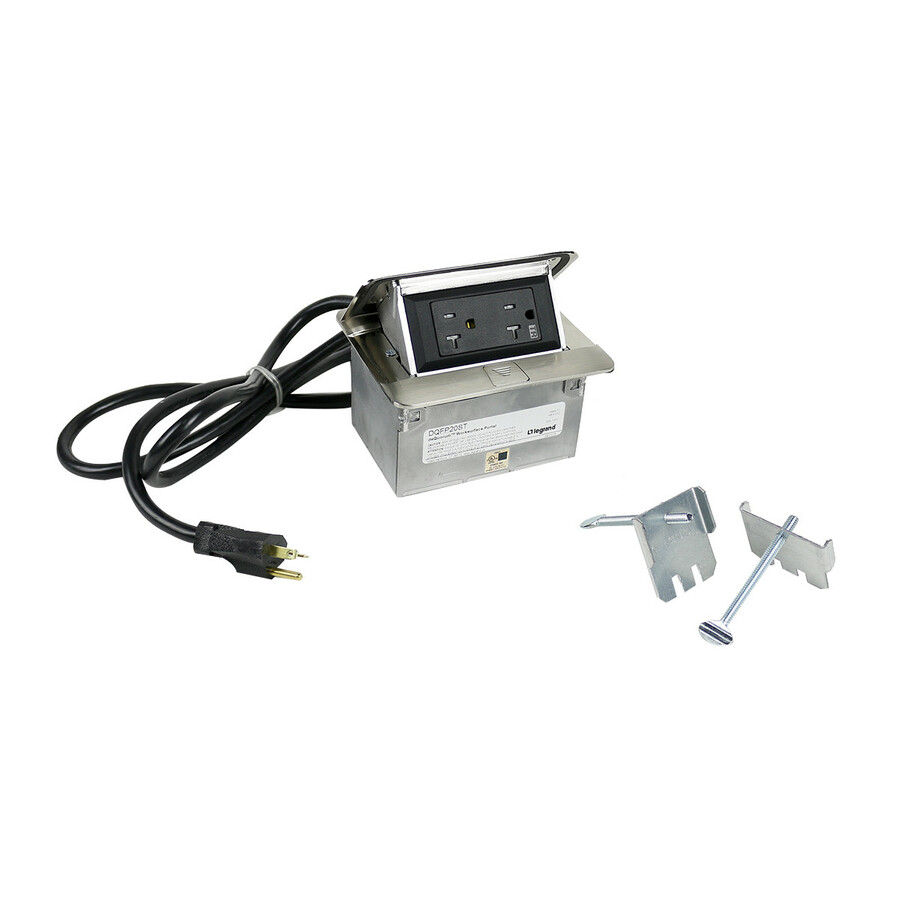 Wiremold Cord Ended deQuorum Single-Flip Up Unit
