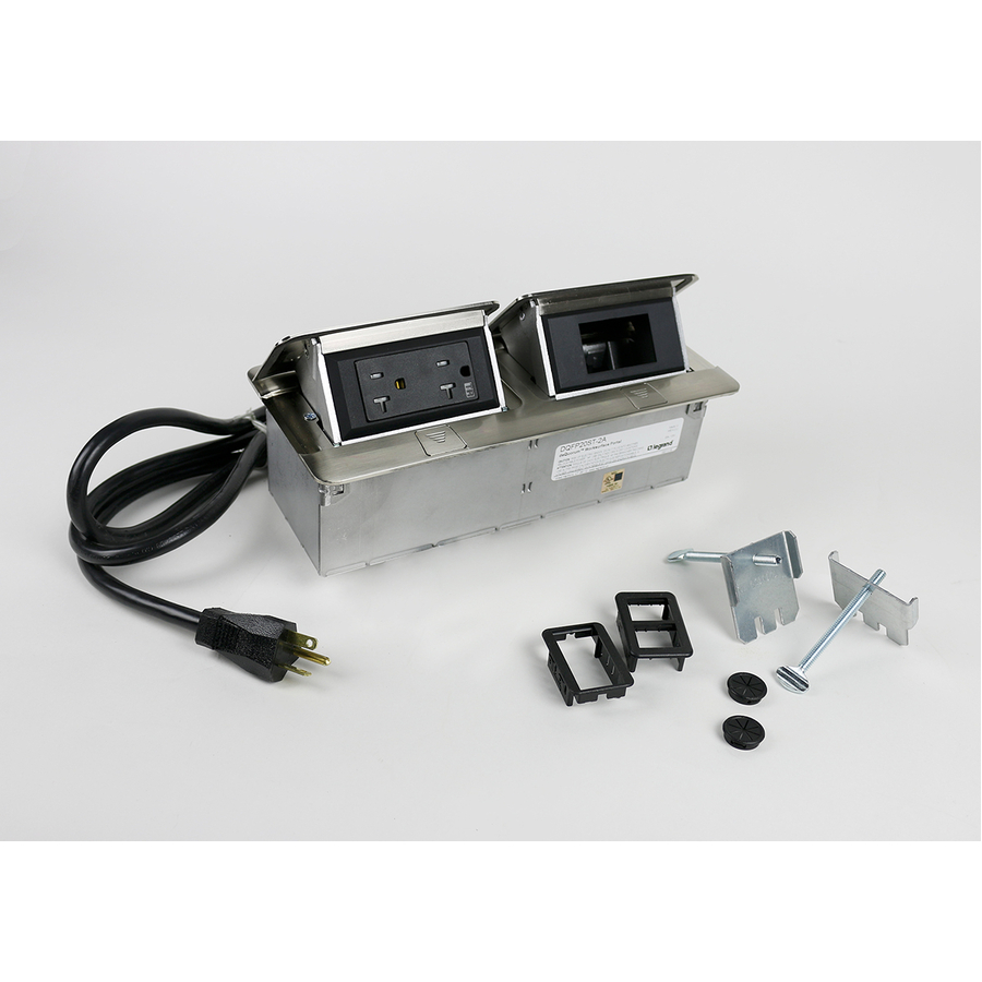 Wiremold Cord Ended deQuorum Dual Flip-Up Unit