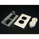 Wiremold 3000 Duplex Grounding Receptacle Cover Fitting