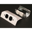 Wiremold DS4000 Downward Duplex Device Plate Fitting With One Duplex Installed
