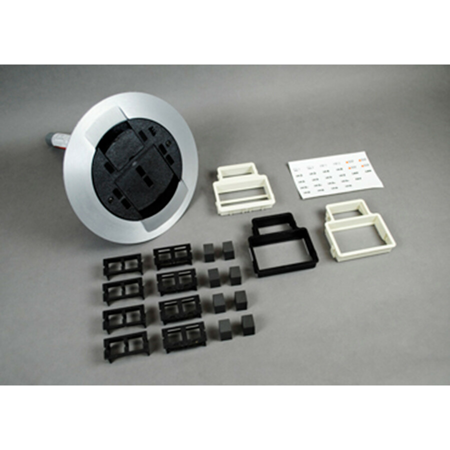 Middle Atlantic AMD8ATC Assembled Communications Poke-Thru Device - Black