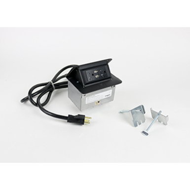 Wiremold Cord Ended deQuorum Single Flip Up Unit with USB