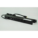 Wiremold Rack Mount 120V/20A/6 Rear O/L /6' Cord