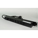 Wiremold Rack Mounted 120V-15A Power Distribution Unit - 6ft Cord