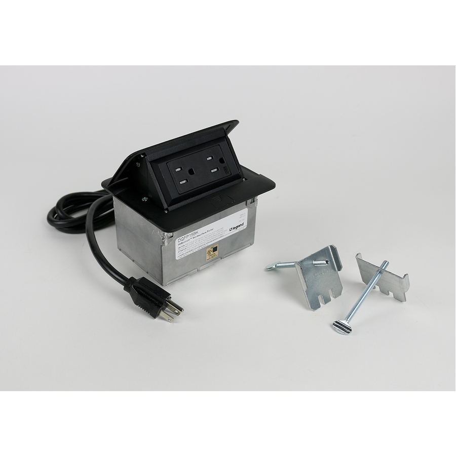 Wiremold Cord Ended deQuorum Single-Flip Up Unit