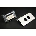 Wiremold DS4000 Single Channel Duplex Device Plate Fitting with One Duplex Installed