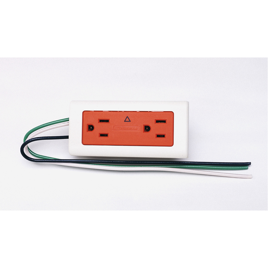 Wiremold 2400 15A Isolated Ground Duplex Receptacle Fitting