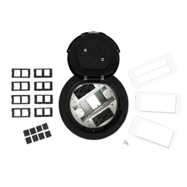 Middle Atlantic Evolution 6AT2P Series Recessed Prewired Assembly with Flush Style Cover