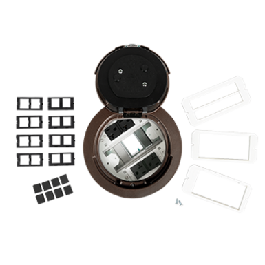 Middle Atlantic Evolution 6AT2P Series Recessed Prewired Assembly with Flush Style Cover