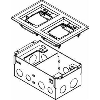 Wiremold 880W2827B Series Two-Gang Steel Floor Box for Wood Floors