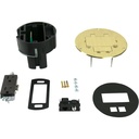 Wiremold 863DRGFICOM Series Dual Service Floor Box Kit