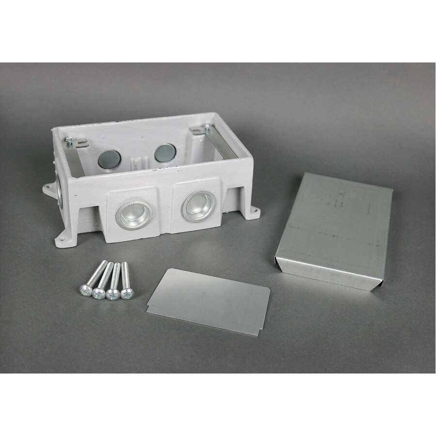 Wiremold Omnibox Series Double Gang Cast Iron Floor Box