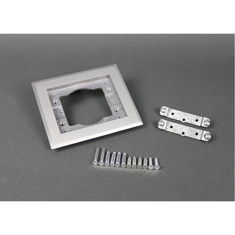 Wiremold Omnibox Single Gang Rectangular Aluminum Carpet/Tile Flange