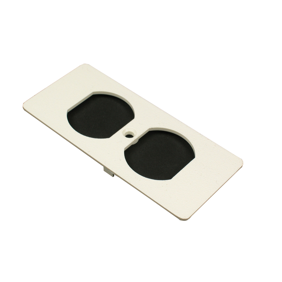 Wiremold 5500 Series Duplex Recptacle Faceplate Fitting, Ivory
