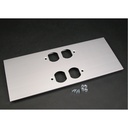Wiremold AL5200 Large Multi-Channel Raceway Double Duplex Cover Plate