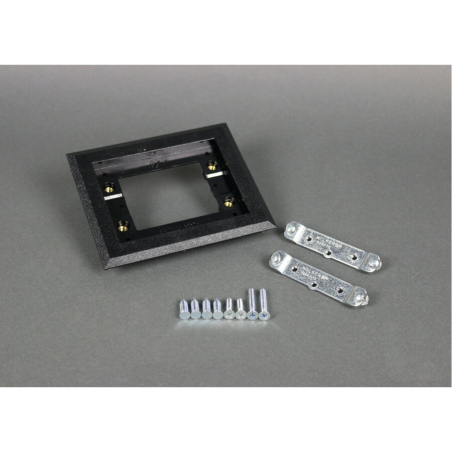 Wiremold Omnibox Single Gang Rectangular Black Plastic Carpet Flange