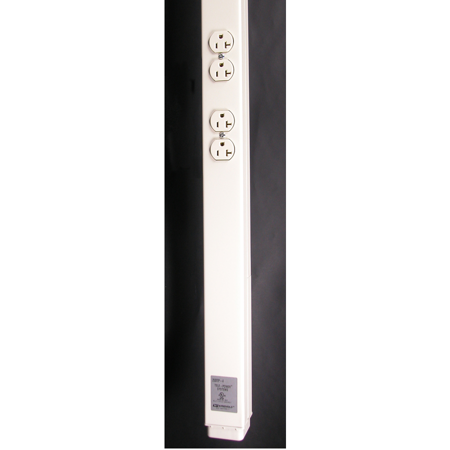Wiremold 25DTP Series 15' Tele-Power Pole, Ivory