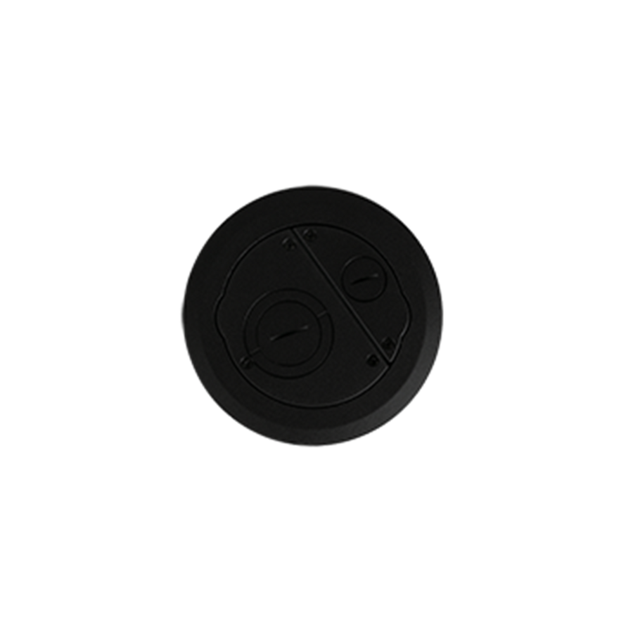 Wiremold 6AT Furniture Feed Evolution Recessed Poke-Thru Surface Style Cover, Black
