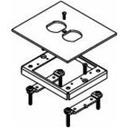 Wiremold 433DR Mounting Plate for Wire Duct, Receptacle, Communication Module - Brushed Aluminum