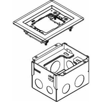Wiremold 880W1817B Series One-Gang Steel Floor Box for Wood Floors