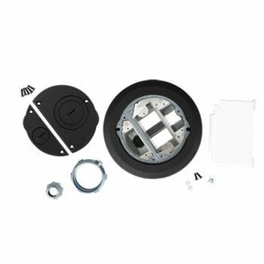 Wiremold Evolution Series Recessed Furniture Feed Assembly with Surface Style Cover - Black