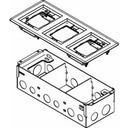 Wiremold 880W3837B Series Two-Gang Steel Floor Box for Wood Floors
