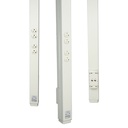Wiremold 25DTP Series 10' Tele-Power Pole, With Communications Inserts, Ivory